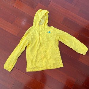 The North Face Girls XL Yellow Rainjacket/Raincoat